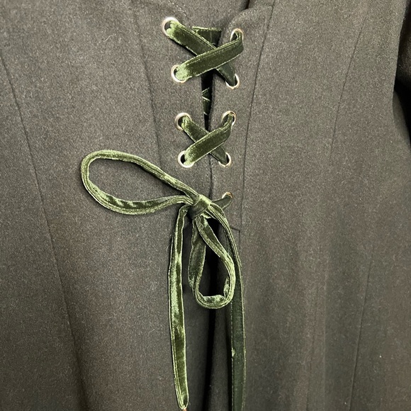 Laundry by Shelli Segal Dark Green Trench Coat with Corset Back - Picture 5 of 7